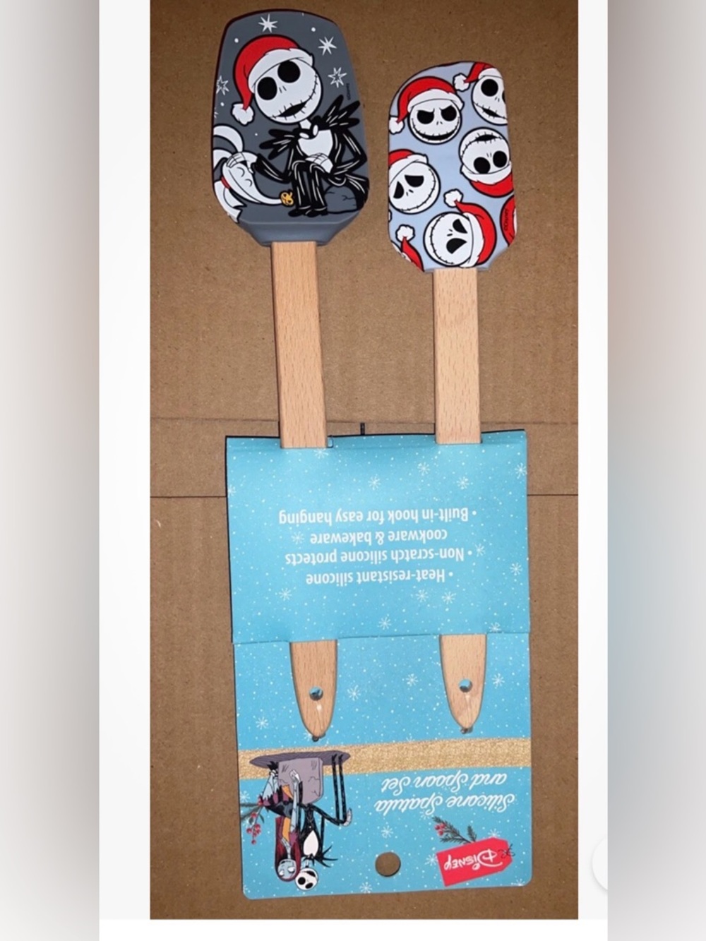Disney The Nightmare Before Christmas Grey Red Black Silicone Spatula Set